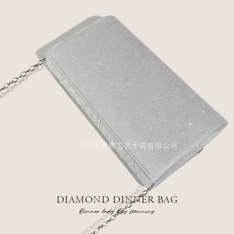 New rhinestone dress bag fashion party banquet bag KTV bag light luxury hand-held dinner bag