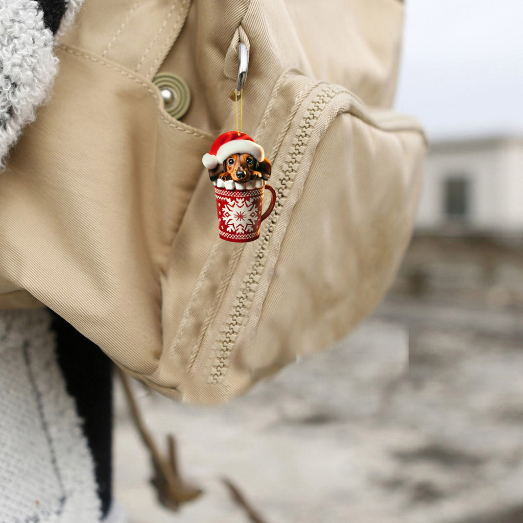Cross-border 2025 Christmas Blind Box Dachshund Cup Pendant Holiday Home Decor Blind Box