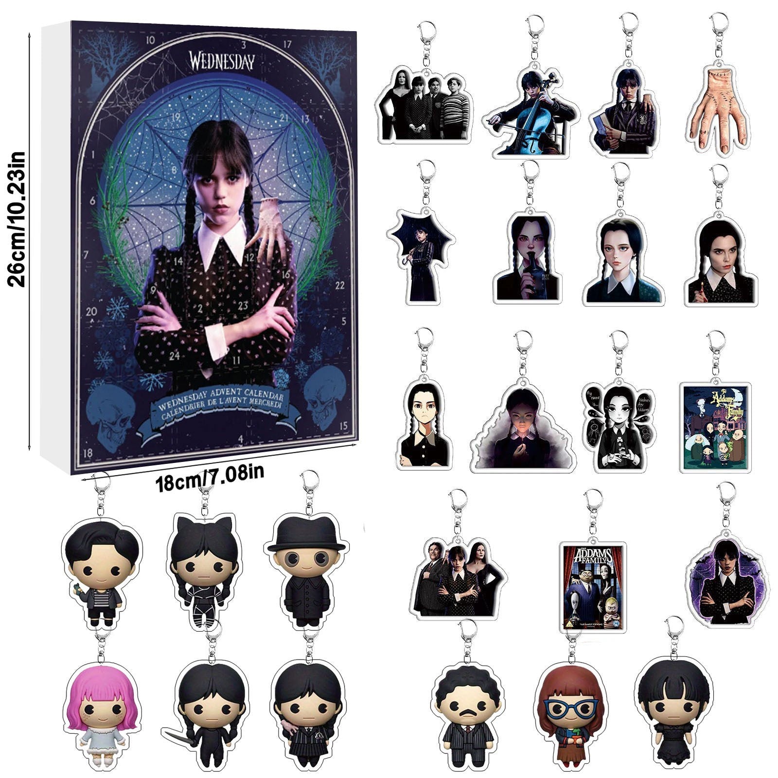 Wednesday Advent Calendar Christmas Tree Ornament 2025 Countdown Christmas Calendar Blind Box