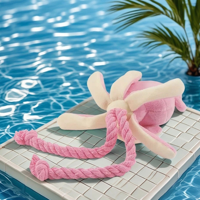 Dog Toy Simulation Octopus Doll Sound Pet Plush Toy Self-Hi Interactive Bite Resistant Teeth Cleaning Dog Toy