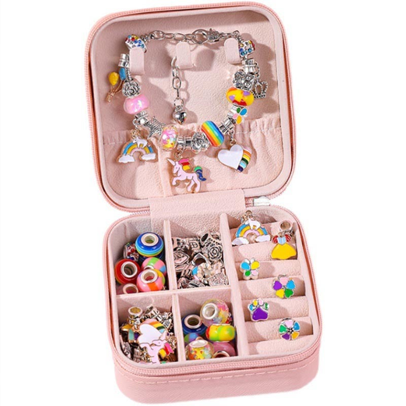 Amazon Hot Selling Kids Puzzle Beaded Bracelet Set Suitable for 6-12 Years Old Girls Party Birthday Gift