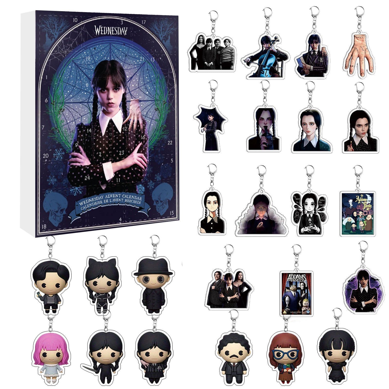 Wednesday Advent Calendar Christmas Tree Ornament 2025 Countdown Christmas Calendar Blind Box