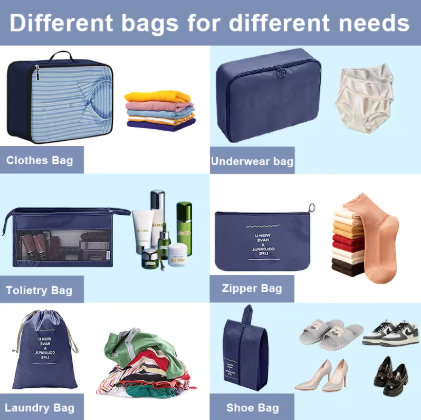 9-in-1 Travel Bag Pouches